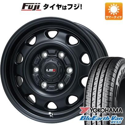 【新品 軽自動車】軽トラ 軽バン※アクティトラックは装着不可 夏タイヤ ホイール4本セット 145/80R12 80/78N ヨコハマ ブルーアース Van RY55 レアマイスター LMG OFF-STYLE(マットブラック) 3.5J 12インチ(送料無料)