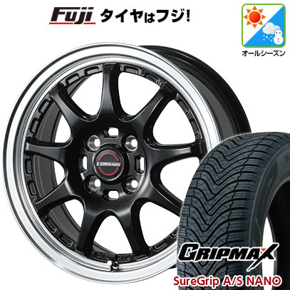 【新品 軽自動車】タフト ソリオ オールシーズンタイヤ ホイール4本セット 165/65R15 グリップマックス シュアグリップ オールシーズン ナノ(限定) ブレスト ユーロマジック タイプSC-9 5J 15インチ(送料無料)|フジコーポレーション