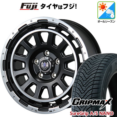 【新品 軽自動車】タフト ソリオ オールシーズンタイヤ ホイール4本セット 165/65R15 グリップマックス シュアグリップ オールシーズン ナノ(限定) ブレスト バーンズテック DHストリーム 5J 15インチ(送料無料)