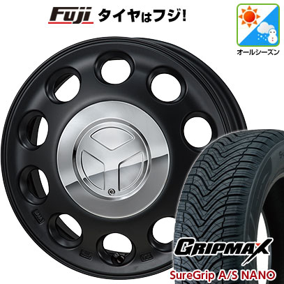 【新品 軽自動車】タフト ソリオ オールシーズンタイヤ ホイール4本セット 165/65R15 グリップマックス シュアグリップ オールシーズン ナノ(限定) モンツァ ピエディーノ 15インチ(送料無料)｜フジコーポレーション
