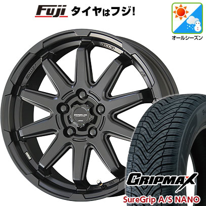 【新品 軽自動車】タフト ソリオ オールシーズンタイヤ ホイール4本セット 165/65R15 グリップマックス シュアグリップ オールシーズン ナノ(限定) 共豊 サーキュラー C10S 4.5J 15インチ(送料無料)｜フジコーポレーション
