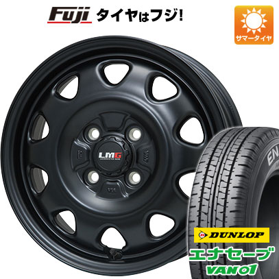 【新品】プロボックス/サクシード(160系) 夏タイヤ ホイール4本セット 155/80R14 88/86N ダンロップ エナセーブ VAN01 レアマイスター LMG OFF-STYLE(マットブラック) 5J 14インチ(送料無料)