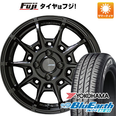【新品 軽自動車】タフト ソリオ 夏タイヤ ホイール4本セット 165/65R15 ヨコハマ ブルーアース AE-01 共豊 ガレルナ レフィーノ 4.5J 15インチ(送料無料)