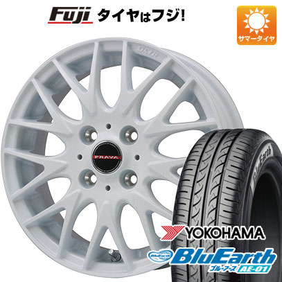 【新品 軽自動車】ハスラー デリカミニ(4WD) 夏タイヤ ホイール4本セット 165/60R15 ヨコハマ ブルーアース AE-01 ビッグウエイ レイシーン プラバ9MJrII ホワイト 4.5J 15インチ(送料無料)