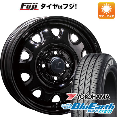 【新品 軽自動車】 夏タイヤ ホイール4本セット 165/55R14 ヨコハマ ブルーアース AE-01 トピー スチールホイル M73 4.5J 14インチ(送料無料)