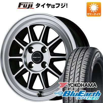 【新品 軽自動車】タフト ソリオ 夏タイヤ ホイール4本セット 165/65R15 ヨコハマ ブルーアース AE-01 アルジェノン フェニーチェ RX-4 5J 15インチ(送料無料)