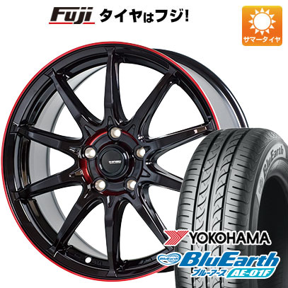 【新品国産車用5穴100】 夏タイヤ ホイール4本セット 205/55R16 ヨコハマ ブルーアース AE-01F ホットスタッフ ジースピード P-05R 6.5J 16インチ(送料無料)|フジコーポレーション