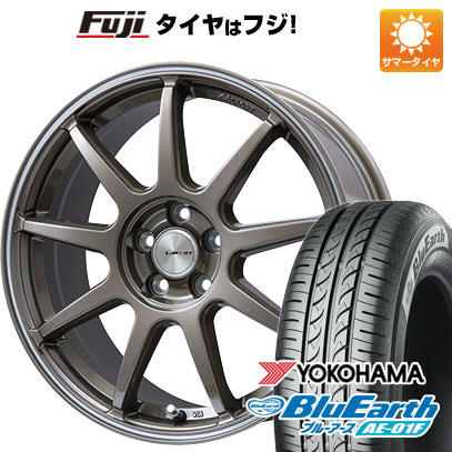【新品国産車用5穴114.3】 夏タイヤ ホイール4本セット 205/60R16 ヨコハマ ブルーアース AE-01F レアマイスター LMスポーツ LM-QR ブロンズ/ラインポリッシュ 7J 16インチ(送料無料)｜フジコーポレーション