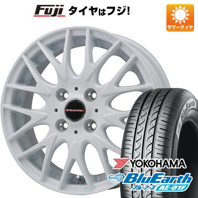 【新品 軽自動車】ソリオ ハスラー 夏タイヤ ホイール4本セット 165/70R14 ヨコハマ ブルーアース AE-01F ビッグウエイ レイシーン プラバ9MJrII ホワイト 4.5J 14インチ(送料無料)|フジコーポレーション