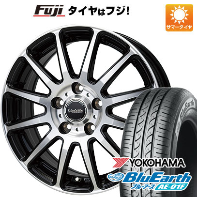 【新品国産車用5穴100】 夏タイヤ ホイール4本セット 195/65R15 ヨコハマ ブルーアース AE-01F ホットスタッフ ヴァレット グリッター 6J 15インチ(送料無料)