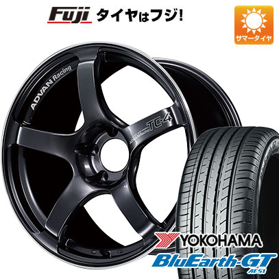 【新品国産車用5穴100】 夏タイヤ ホイール4本セット 225/40R18 ヨコハマ ブルーアース GT AE51 ヨコハマ アドバンレーシング TC-4 8J 18インチ(送料無料)|フジコーポレーション