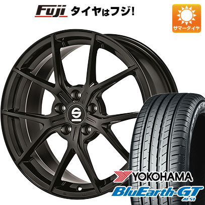 【新品国産車用5穴114.3】 夏タイヤ ホイール4本セット 225/45R18 ヨコハマ ブルーアース GT AE51 OZ SPARCO ポディオ 8J 18インチ(送料無料)｜フジコーポレーション