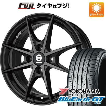 【新品国産車用4穴100】 夏タイヤ ホイール4本セット 185/60R16 ヨコハマ ブルーアース GT AE51 OZ SPARCO トロフェオ 6.5J 16インチ(送料無料)