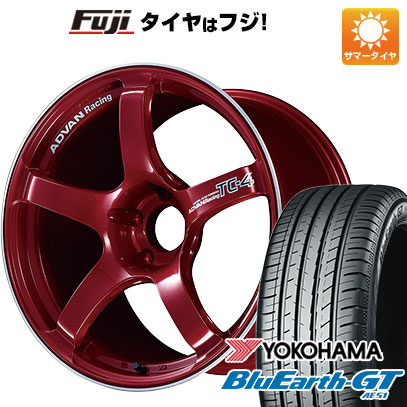 【新品国産車用5穴100】 夏タイヤ ホイール4本セット 225/40R18 ヨコハマ ブルーアース GT AE51 ヨコハマ アドバンレーシング TC-4 8J 18インチ(送料無料)|フジコーポレーション