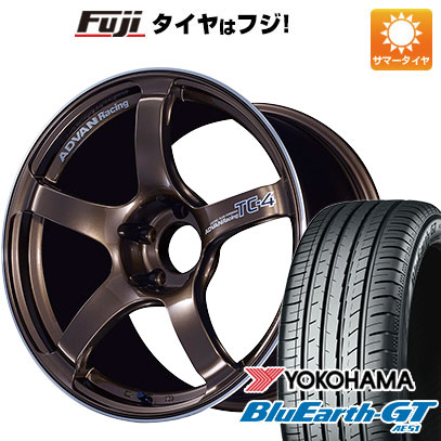 【新品国産車用5穴114.3】 夏タイヤ ホイール4本セット 225/40R18 ヨコハマ ブルーアース GT AE51 ヨコハマ アドバンレーシング TC-4 8J 18インチ(送料無料)