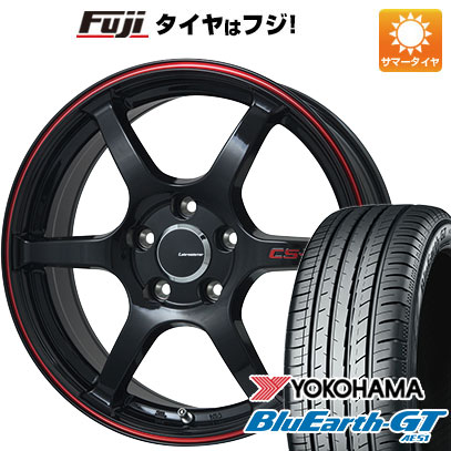 【新品】ライズ/ロッキー(ガソリン) 夏タイヤ ホイール4本セット 195/60R17 ヨコハマ ブルーアース GT AE51 レアマイスター CS-V6(グロスブラック/レッドライン) 17インチ(送料無料) サマータイヤ|フジコーポレーション