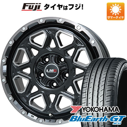 【新品】ヤリスクロス 夏タイヤ ホイール4本セット 205/65R16 ヨコハマ ブルーアース GT AE51 レアマイスター LMG モンタグナ(ブラックポリッシュ/ブラッククリア) 7J 16インチ(送料無料)｜フジコーポレーション