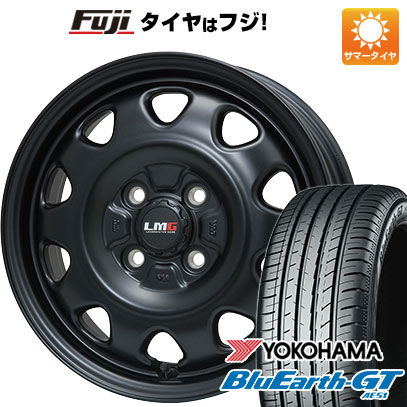【新品国産車用4穴100】 夏タイヤ ホイール4本セット 205/45R17 ヨコハマ ブルーアース GT AE51 レアマイスター LMG OFF-STYLE(マットブラック) 6.5J 17インチ(送料無料)