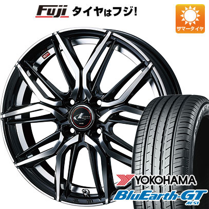 【新品国産車用4穴100】 夏タイヤ ホイール4本セット 175/65R15 ヨコハマ ブルーアース GT AE51 WEDS ウェッズ レオニス LM 5.5J 15インチ(送料無料)