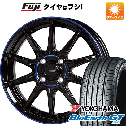 【新品国産車用4穴100】 夏タイヤ ホイール4本セット 185/65R15 ヨコハマ ブルーアース GT AE51 ホットスタッフ ジースピード P-05R 5.5J 15インチ(送料無料)