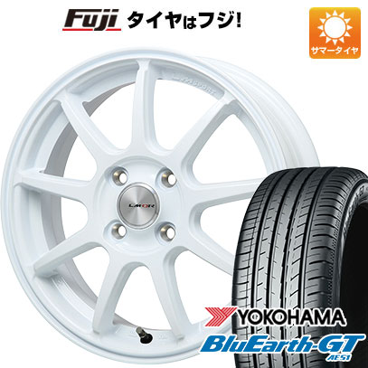 【新品国産車用4穴100】 夏タイヤ ホイール4本セット 175/65R15 ヨコハマ ブルーアース GT AE51 レアマイスター LMスポーツ LM-QR ホワイト 6J 15インチ(送料無料)