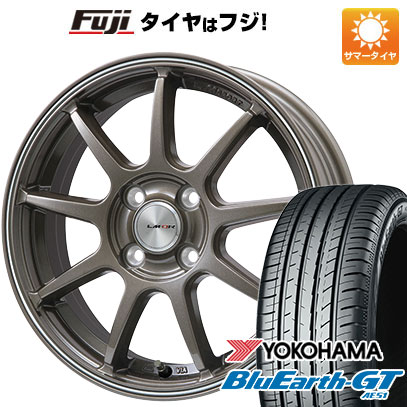 【新品国産車用4穴100】 夏タイヤ ホイール4本セット 195/50R16 ヨコハマ ブルーアース GT AE51 レアマイスター LMスポーツ LM-QR ブロンズ/ラインポリッシュ 6.5J 16インチ(送料無料)