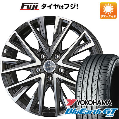 【新品国産車用5穴114.3】 夏タイヤ ホイール4本セット 195/65R15 ヨコハマ ブルーアース GT AE51 共豊 スマック レジーナ 6J 15インチ(送料無料)