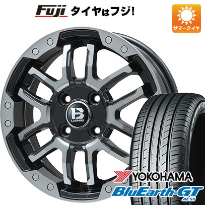 【新品国産車用4穴100】 夏タイヤ ホイール4本セット 185/60R16 ヨコハマ ブルーアース GT AE51 ビッグウエイ B-LUGNAS FRD(ブラックポリッシュ/ブラッククリア) 6.5J 16インチ(送料無料)|フジコーポレーション