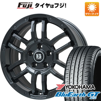 【新品国産車用5穴114.3】 夏タイヤ ホイール4本セット 225/45R18 ヨコハマ ブルーアース GT AE51 ビッグウエイ B-LUGNAS FRD(マットブラック) 7.5J 18インチ(送料無料)