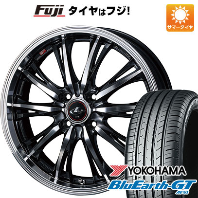 【新品国産車用4穴100】 夏タイヤ ホイール4本セット 185/60R15 ヨコハマ ブルーアース GT AE51 WEDS ウェッズ レオニス RT 5.5J 15インチ(送料無料)|フジコーポレーション