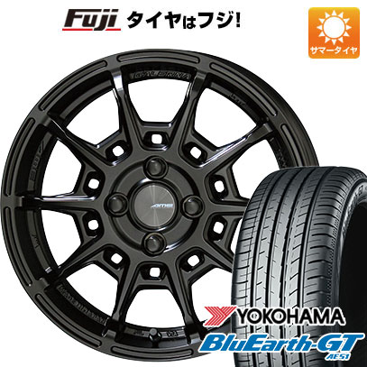 【新品国産車用4穴100】 夏タイヤ ホイール4本セット 185/60R15 ヨコハマ ブルーアース GT AE51 共豊 ガレルナ レフィーノ 6J 15インチ(送料無料)