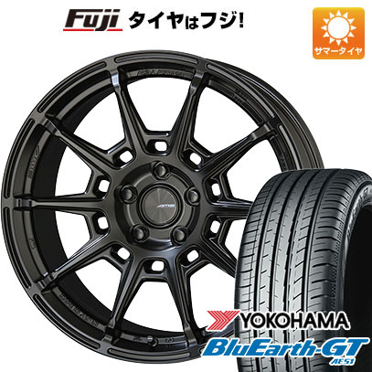【新品国産車用5穴100】 夏タイヤ ホイール4本セット 205/50R17 ヨコハマ ブルーアース GT AE51 共豊 ガレルナ レフィーノ 7.5J 17インチ(送料無料)