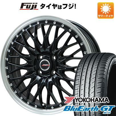 【新品国産車用4穴100】 夏タイヤ ホイール4本セット 205/45R17 ヨコハマ ブルーアース GT AE51 プレミックス MER PROMESH グロスブラック/リムポリッシュ 6.5J 17インチ(送料無料) 82,280円