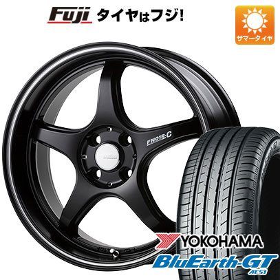 【新品国産車用5穴114.3】 夏タイヤ ホイール4本セット 215/55R17 ヨコハマ ブルーアース GT AE51 ゴジゲン PROレーサー FN01R-C STV 7J 17インチ(送料無料)