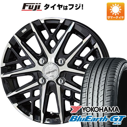 【新品国産車用4穴100】 夏タイヤ ホイール4本セット 175/65R15 ヨコハマ ブルーアース GT AE51 共豊 スマック グレイヴ 5.5J 15インチ(送料無料)