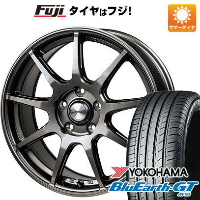 【新品国産車用4穴100】 夏タイヤ ホイール4本セット 205/45R17 ヨコハマ ブルーアース GT AE51 モンツァ Rバージョン FS99 7J 17インチ(送料無料)