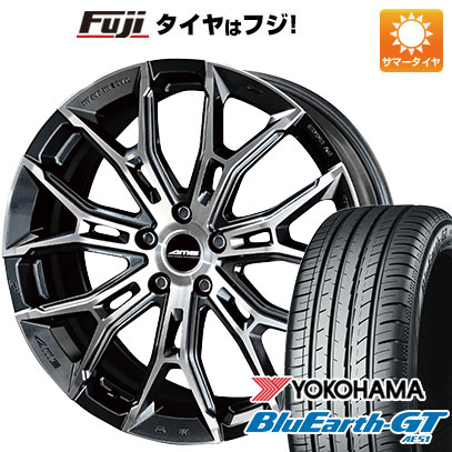 【新品国産車用5穴114.3】 夏タイヤ ホイール4本セット 215/40R18 ヨコハマ ブルーアース GT AE51 共豊 ガレルナ フィヌラ 7.5J 18インチ(送料無料)