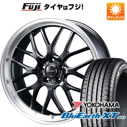 【新品国産車用5穴114.3】 夏タイヤ ホイール4本セット 215/50R18 ヨコハマ ブルーアース XT AE61 ブレスト ユーロスポーツ タイプ805 セミグロスブラック 7J 18インチ(送料無料)