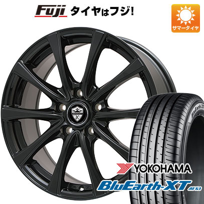 【新品】ライズ/ロッキー（ハイブリッド） 夏タイヤ ホイール4本セット 195/60R17 ヨコハマ ブルーアース XT AE61 エルベ エステローザ FSV グロスブラック 7J 17インチ(送料無料)