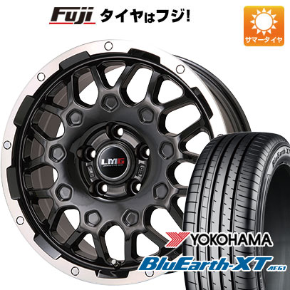 【新品国産車用5穴114.3】 夏タイヤ ホイール4本セット 215/60R16 ヨコハマ ブルーアース XT AE61 レアマイスター LMG MS-9W ブラック/ブラッククリアリム 6.5J 16インチ(送料無料)｜フジコーポレーション