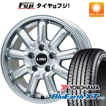 【新品国産車用5穴114.3】 夏タイヤ ホイール4本セット 225/65R17 ヨコハマ ブルーアース XT AE61 レアマイスター LMG MOS-9(シルバー) 7J 17インチ(送料無料)