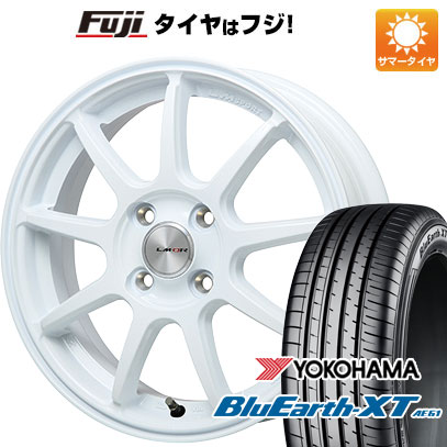 【新品】ライズ/ロッキー（ガソリン） 夏タイヤ ホイール4本セット 195/65R16 ヨコハマ ブルーアース XT AE61 レアマイスター LMスポーツ LM-QR ホワイト 6.5J 16インチ(送料無料)