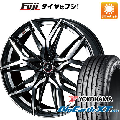【新品国産車用5穴114.3】 夏タイヤ ホイール4本セット 215/60R17 ヨコハマ ブルーアース XT AE61 WEDS ウェッズ レオニス LM 7J 17インチ(送料無料)|フジコーポレーション