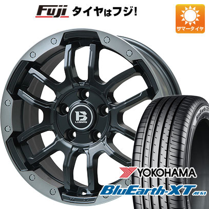 【新品国産車用5穴114.3】 夏タイヤ ホイール4本セット 215/60R17 ヨコハマ ブルーアース XT AE61 ビッグウエイ B-LUGNAS FRD(マットブラック/ブラッククリアリム) 7J 17インチ(送料無料)