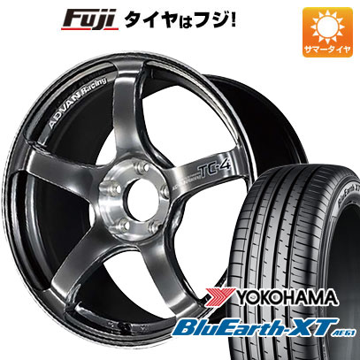 【新品国産車用5穴114.3】 夏タイヤ ホイール4本セット 225/50R18 ヨコハマ ブルーアース XT AE61 ヨコハマ アドバンレーシング TC-4 SE 8J 18インチ(送料無料)|フジコーポレーション