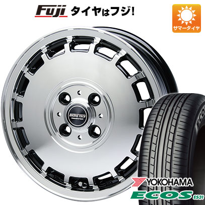 日本製【新品 軽自動車】 夏タイヤ ホイール4本セット 165/55R14 ヨコハマ エコス ES31 ブレスト バーンズテック KTストリーム 4.5J 14インチ(送料無料)
