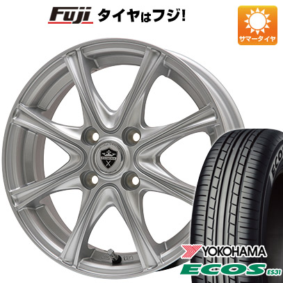 日本製【新品 軽自動車】 夏タイヤ ホイール4本セット 165/55R14 ヨコハマ エコス ES31 エルベ エステローザ MZV シルバー 4.5J 14インチ(送料無料)｜フジコーポレーション