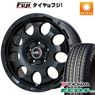 日本製【新品 軽自動車】エブリイワゴン 夏タイヤ ホイール4本セット 165/50R15 ヨコハマ エコス ES31 レアマイスター LMG CS-9 マットブラック 4.5J 15インチ(送料無料)