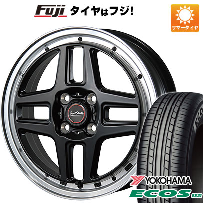 日本製【新品 軽自動車】エブリイワゴン 夏タイヤ ホイール4本セット 165/50R15 ヨコハマ エコス ES31 ブレスト ビートステージ WT-C 5J 15インチ(送料無料)