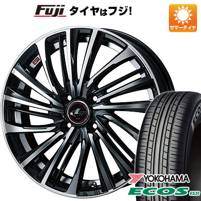 日本製【新品 軽自動車】N-BOX タント スペーシア 夏タイヤ ホイール4本セット 165/55R15 ヨコハマ エコス ES31 WEDS ウェッズ レオニス FS 4.5J 15インチ(送料無料)